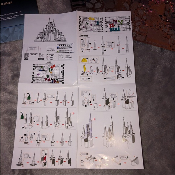 3D Metal Mosaic Kit Puzzle Castle looking like Disney Land Model Building  Kit - Picture 9 of 12
